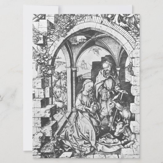 De geboorte van Jezus (door Martin Schongauer) Kaart (Voorkant)