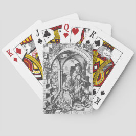 De geboorte van Jezus (door Martin Schongauer) Pokerkaarten