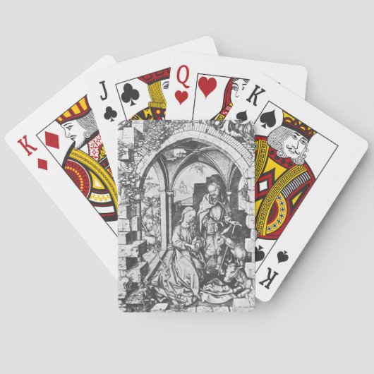 De geboorte van Jezus (door Martin Schongauer) Pokerkaarten (Achterkant)