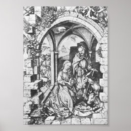 De geboorte van Jezus (door Martin Schongauer) Poster