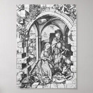 De geboorte van Jezus (door Martin Schongauer) Poster