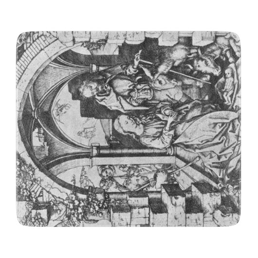 De geboorte van Jezus (door Martin Schongauer) Snijplank (Voorkant)