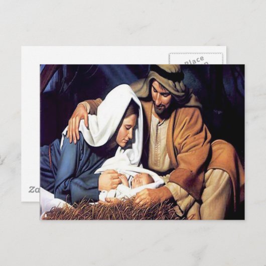 De geboorte van Jezus Kerstmis Briefkaart (Voorkant / Achterkant)