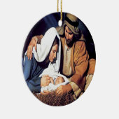 De geboorte van Jezus Kerstversiering Keramisch Ornament (Rechts)