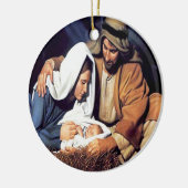 De geboorte van Jezus Kerstversiering Keramisch Ornament (Links)
