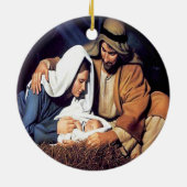 De geboorte van Jezus Kerstversiering Keramisch Ornament (Achterkant)