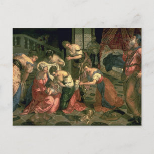 De geboorte van John de Baptist, 1550-59 Briefkaart