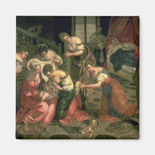 De geboorte van John de Baptist, 1550-59 Magneet (Voorkant)