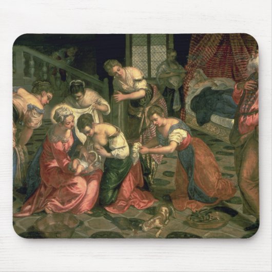 De geboorte van John de Baptist, 1550-59 Muismat (Voorkant)