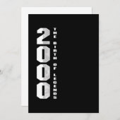 De geboorte van legende 2000 20 e geboorte-gift kaart (Voorkant / Achterkant)