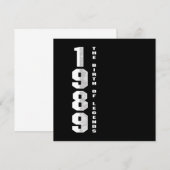 De Geboorte Van Legenden 1989 31e Verjaardagscadea Kaart (Voorkant / Achterkant)