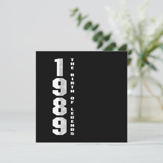 De Geboorte Van Legenden 1989 31e Verjaardagscadea Kaart (Staand voorkant)