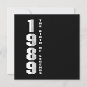 De Geboorte Van Legenden 1989 31e Verjaardagscadea Kaart (Voorkant)