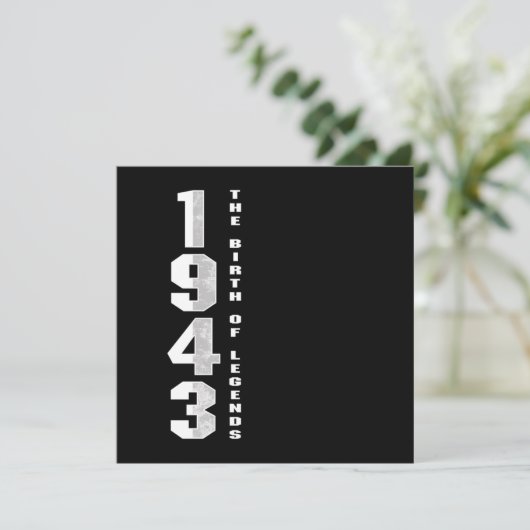 De geboorte van Legends 1943 77 e Birthday Gift Kaart (Staand voorkant)