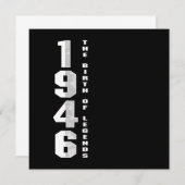 De geboorte van Legends 1946 76 e Birthday Gift Kaart (Voorkant / Achterkant)