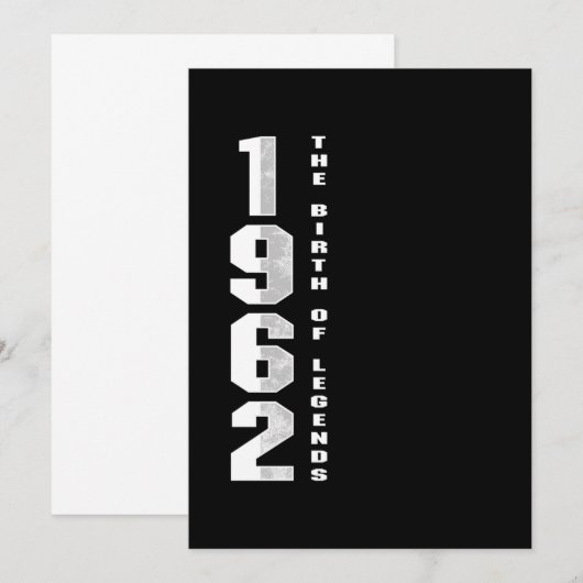 De geboorte van Legends 1962 58th Birthday Gift Kaart (Voorkant / Achterkant)