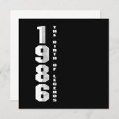 De geboorte van Legends 1986 34 th Birthday Gift Kaart (Voorkant / Achterkant)