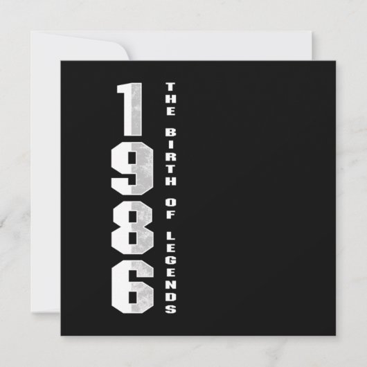 De geboorte van Legends 1986 34 th Birthday Gift Kaart (Voorkant)