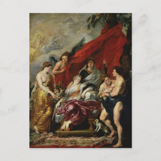 De geboorte van Louis XIII bij Fontainebleau Briefkaart (Voorkant)