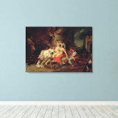 De geboorte van Mary, c.1753 (olie op canvas) Canvas Afdruk (Insitu (Houten vloer))