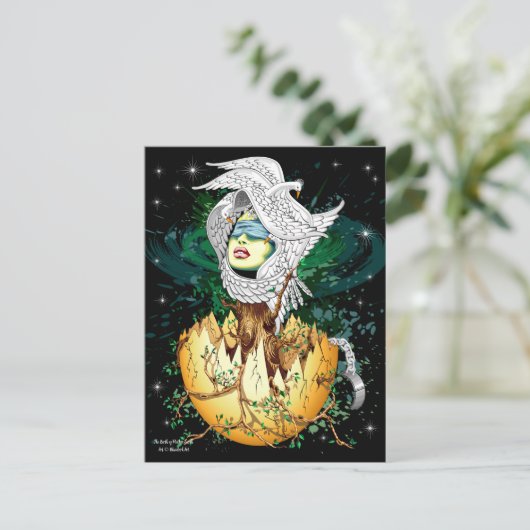 De geboorte van moeder aarde briefkaart (Staand voorkant)