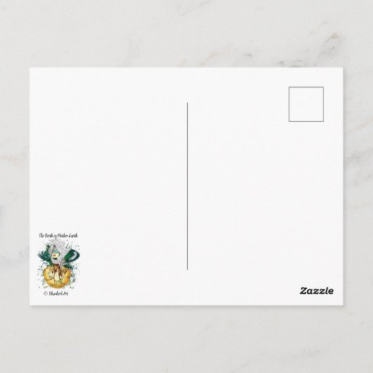 De geboorte van moeder aarde briefkaart (Achterkant)