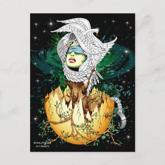 De geboorte van moeder aarde briefkaart (Voorkant)