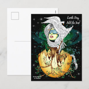 De geboorte van moeder aarde feestdagenkaart