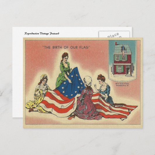 De geboorte van onze vlag briefkaart (Voorkant / Achterkant)