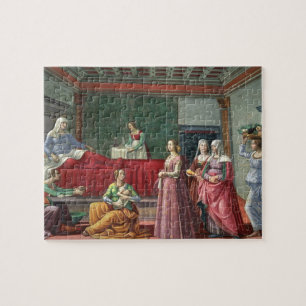 De geboorte van sint-janskruid (fresco) (zie el legpuzzel
