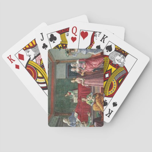 De geboorte van St. Johannes de Doper (fresco) (zi Pokerkaarten (Achterkant)