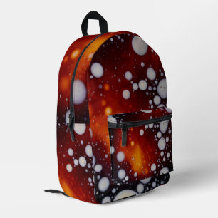 De geboorte van sterren in een Abstracte vloeistof Bedrukte Rugzak