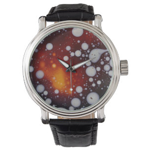 De geboorte van sterren in een Abstracte vloeistof Horloge
