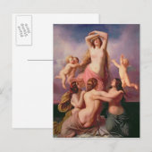 De geboorte van Venus, 1846 Briefkaart (Voorkant / Achterkant)