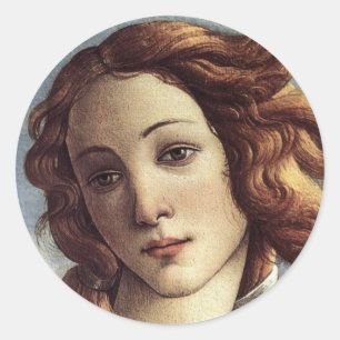 De geboorte van Venus (bijzonderheden) Ronde Sticker