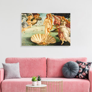 De geboorte van Venus Botticelli Canvas Afdruk