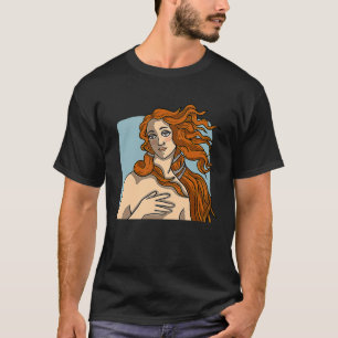De geboorte van Venus Botticelli en vers rood van  T-shirt