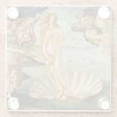 De geboorte van Venus | Botticelli Glazen Onderzetter (Achterkant)