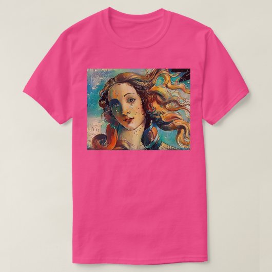 De geboorte van Venus Botticelli Makover T-shirt (Design voorkant)