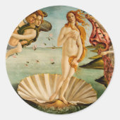 De geboorte van Venus | Botticelli Ronde Sticker (Voorkant)