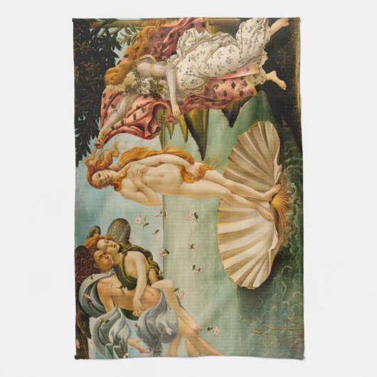 De geboorte van Venus | Botticelli Theedoek (Verticaal)