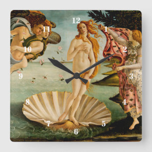 De geboorte van Venus   Botticelli Vierkante Klok