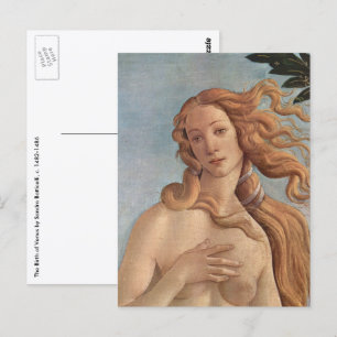 De Geboorte van Venus (detail) door Sandro Bottice Briefkaart
