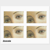 De geboorte van Venus (detail van ogen) Rechthoekige Sticker (Vel)