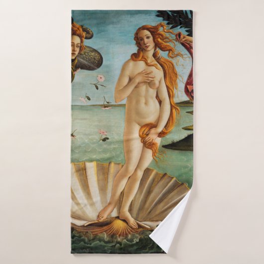 De geboorte van Venus (details), Sandro Botticelli Badhanddoek (Badhanddoek)
