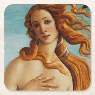 De geboorte van Venus (details), Sandro Botticelli Kartonnen Onderzetters