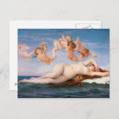 De geboorte van Venus door Alexandre Cabanel van 1 Briefkaart (Voorkant / Achterkant)