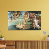 De geboorte van Venus (door Sandro Botiicelli) Canvas Afdruk (Insitu (Woonkamer))