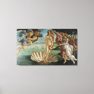 De geboorte van Venus (door Sandro Botiicelli) Canvas Afdruk