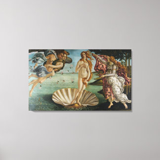 De geboorte van Venus (door Sandro Botiicelli) Canvas Afdruk